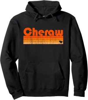 Cheraw, SC Retro 80s Style Pullover Hoodie