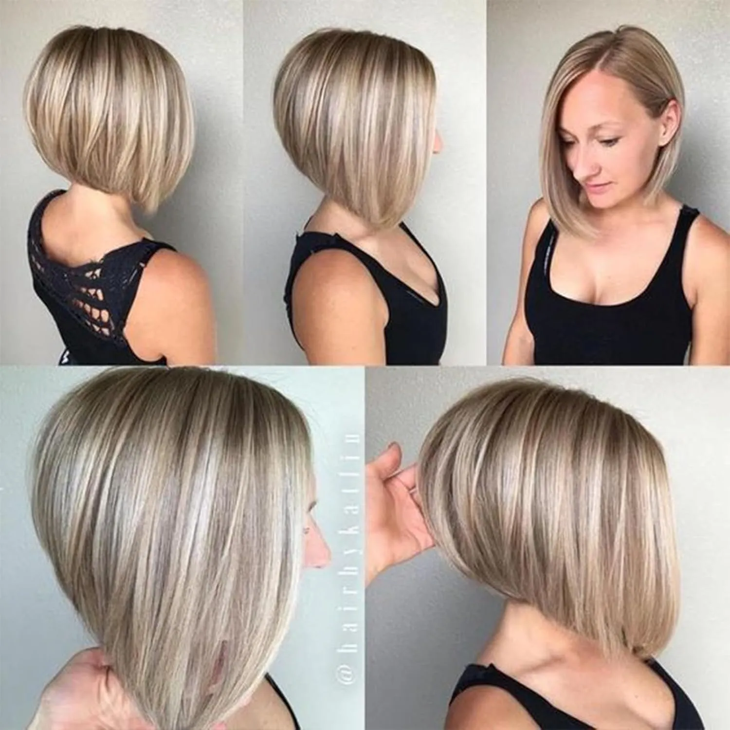 CHINOO Short Lace Bob Hair Wigs for White Women Blonde Skunk Stripe Wig,Shoulder Length Wigs for Women Synthetic Stremlined A-Line Bob Wig Shades of Blonde,White and Brown(F4P/60#)