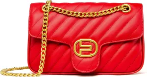 Chrysansmile Quilted crossbody bags Genuine Leather Purses for Women Trendy Medium Shoulder Bag with Chain