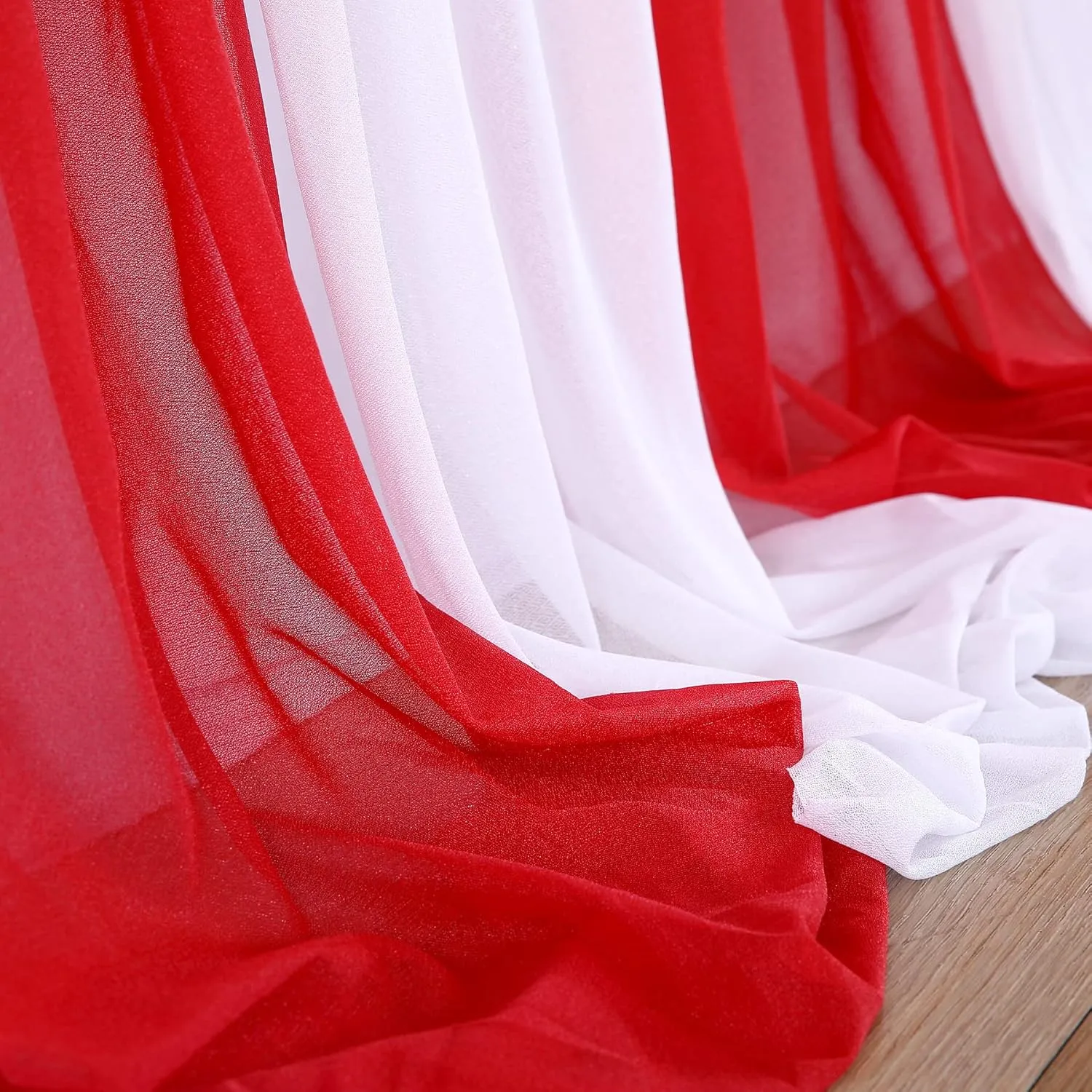 Circus Table Skirt Red White Striped Tulle Table Skirts for Rectangle Table Birthday Carnival Circus Party Decorations 14ft