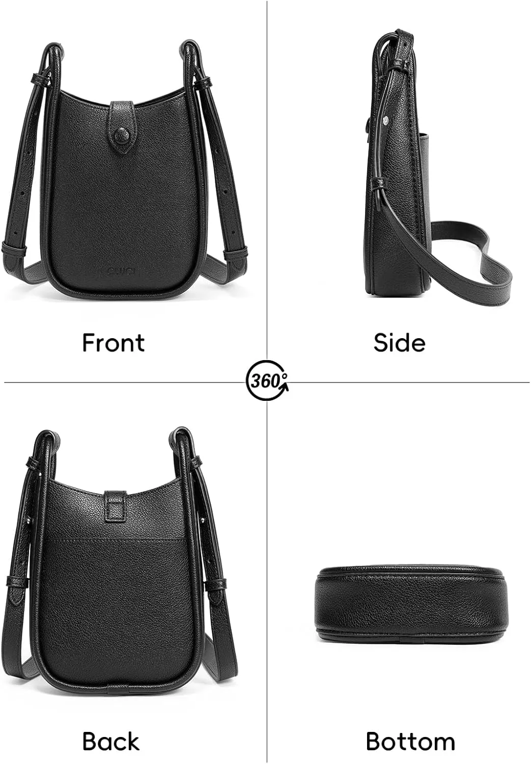 CLUCI Small Crossbody Bags for Women Trendy PU Leather Cell Phone Purse Wallet with Adjustable Strap