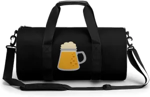Cold Glass Beer Sports Gym Bag Portable Duffel Bag Travel Workout Bag with Adjustable Strap for Men Women