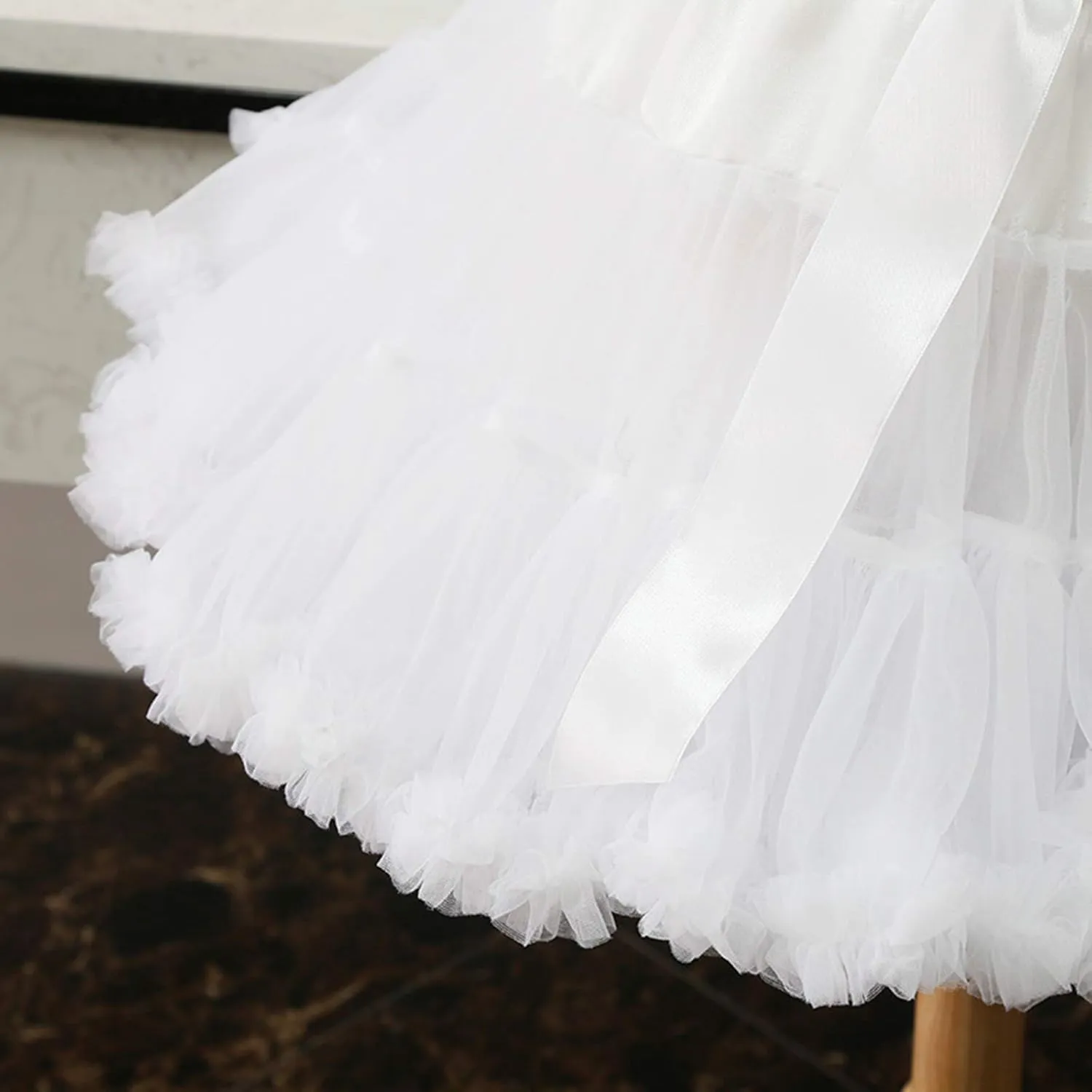 Colyanda Womens 3-Layered Pleated Tulle Petticoat Tutu Puffy Party Cosplay Skirt