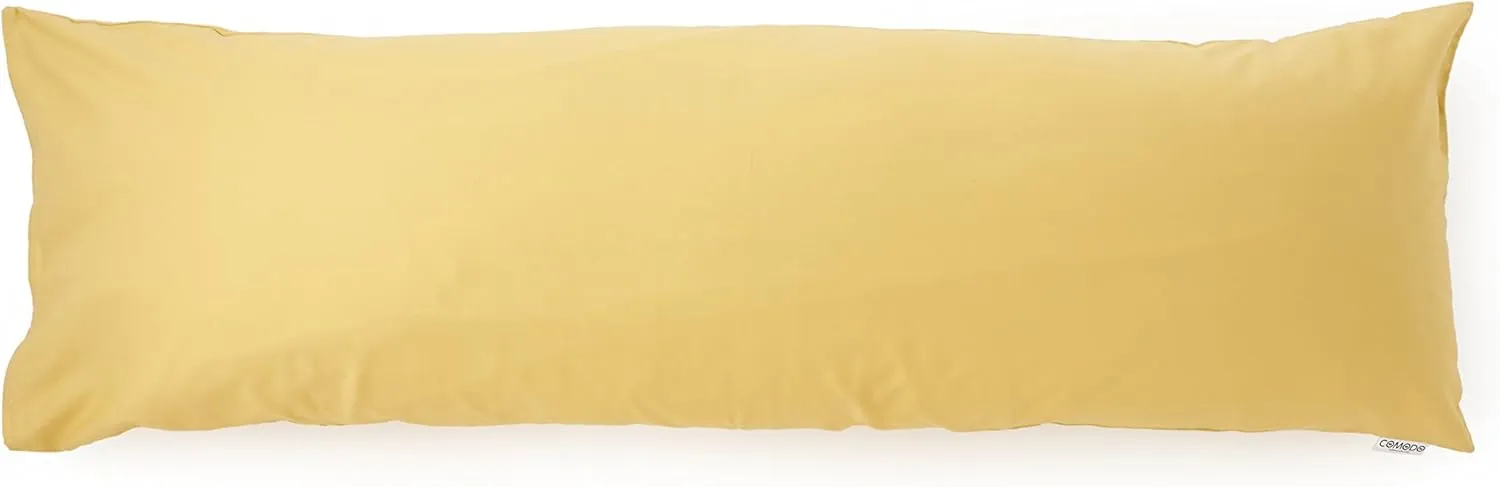 Comodo Original CMC9150R Body Pillow Cover with Zipper 100% Cotton Dakimakura Pillow Case [Made in Japan] (Egg Yellow, 20 x 60 inch (150cm x 50cm))