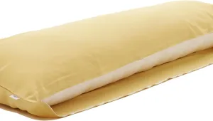 Comodo Original CMC9150R Body Pillow Cover with Zipper 100% Cotton Dakimakura Pillow Case [Made in Japan] (Egg Yellow, 20 x 60 inch (150cm x 50cm))