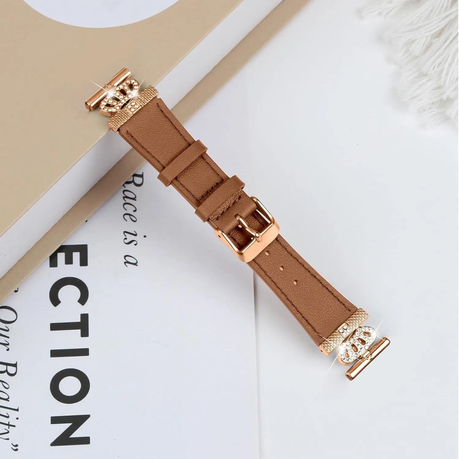 Compatible For Galaxy Watch 3 41mm Watch Strap, Adjustable Genuine Leather Wrist Strap Lightweight Accessory Band for Samsung Galaxy Watch 42mm/Active/Gear S2