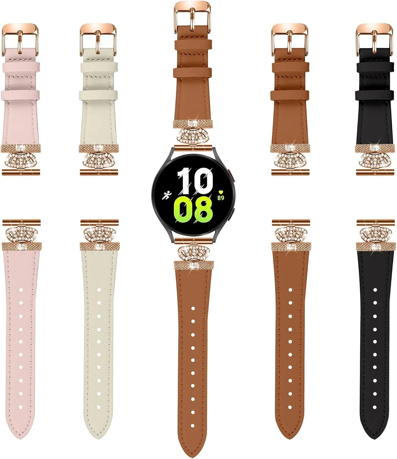 Compatible For Galaxy Watch 3 41mm Watch Strap, Adjustable Genuine Leather Wrist Strap Lightweight Accessory Band for Samsung Galaxy Watch 42mm/Active/Gear S2