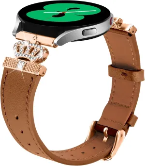 Compatible For Galaxy Watch 3 41mm Watch Strap, Adjustable Genuine Leather Wrist Strap Lightweight Accessory Band for Samsung Galaxy Watch 42mm/Active/Gear S2