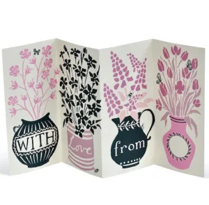 Concertina Flowers Card by Cambridge Imprint