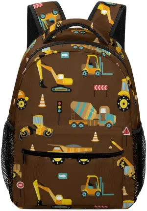 Construction Machinery Backpack Casual Daypack with Chest Strap,Lightweight Computer Bags for Women Men Hiking Travel Work and Business 16 Inch