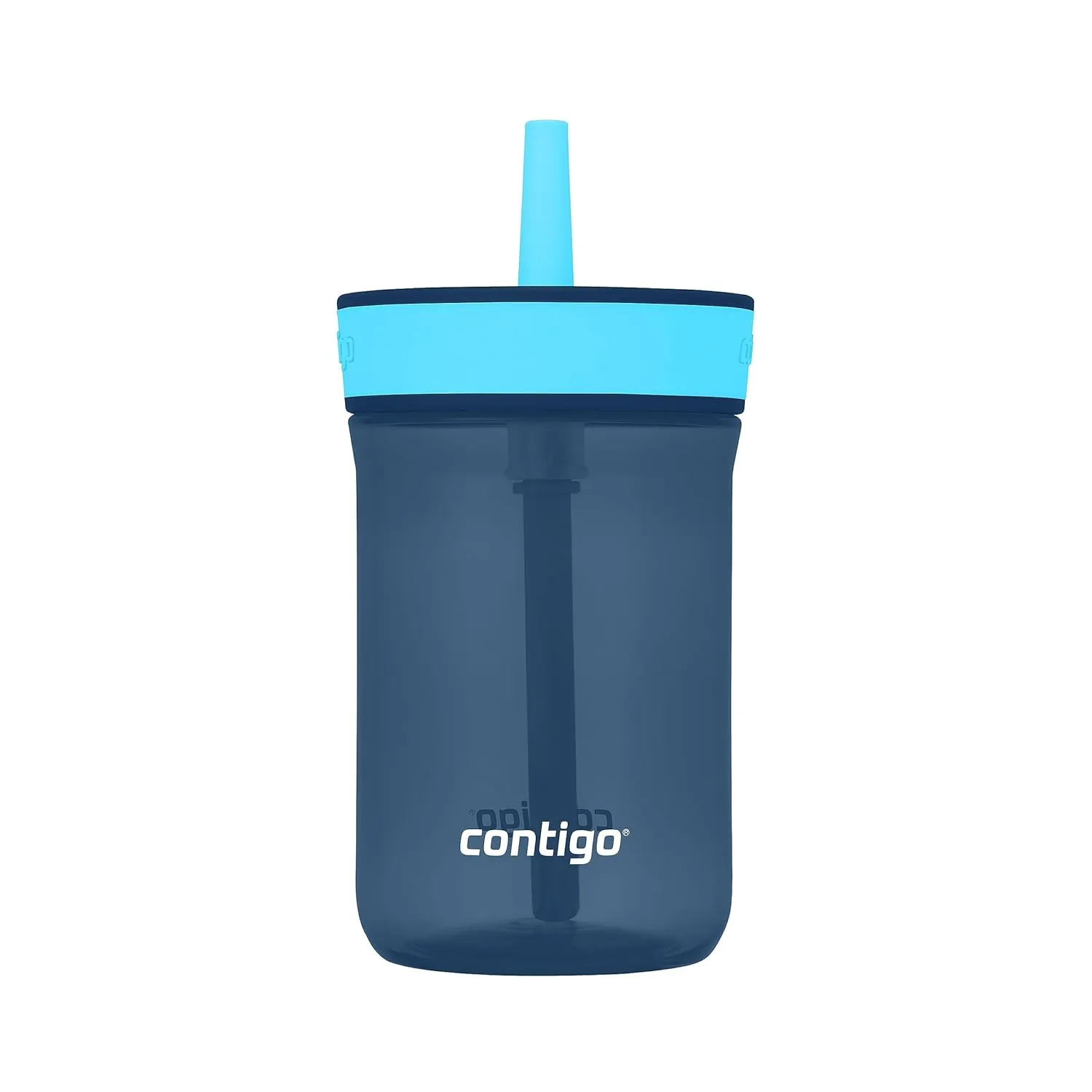 Contigo Kids’ Leighton Straw Tumbler with Spill-Proof Leak-Proof Lid, 14 Oz.