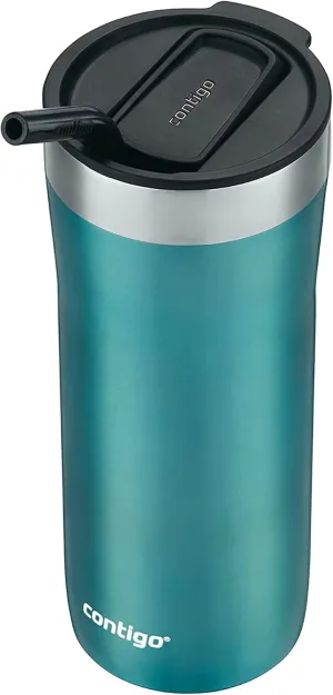 Contigo Streeterville Stainless Steel Tumbler with Straw, Bubble Tea, 24oz.