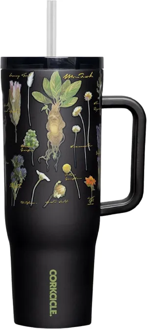 Corkcicle x Warner Brothers Harry Potter Herbology Cruiser - Insulated Tumbler with Handle & Straw, 40 oz – Reusable Water Bottle - Cold for 20 Hours, Hot for 9 Hours – Cupholder Friendly, Spill Proof