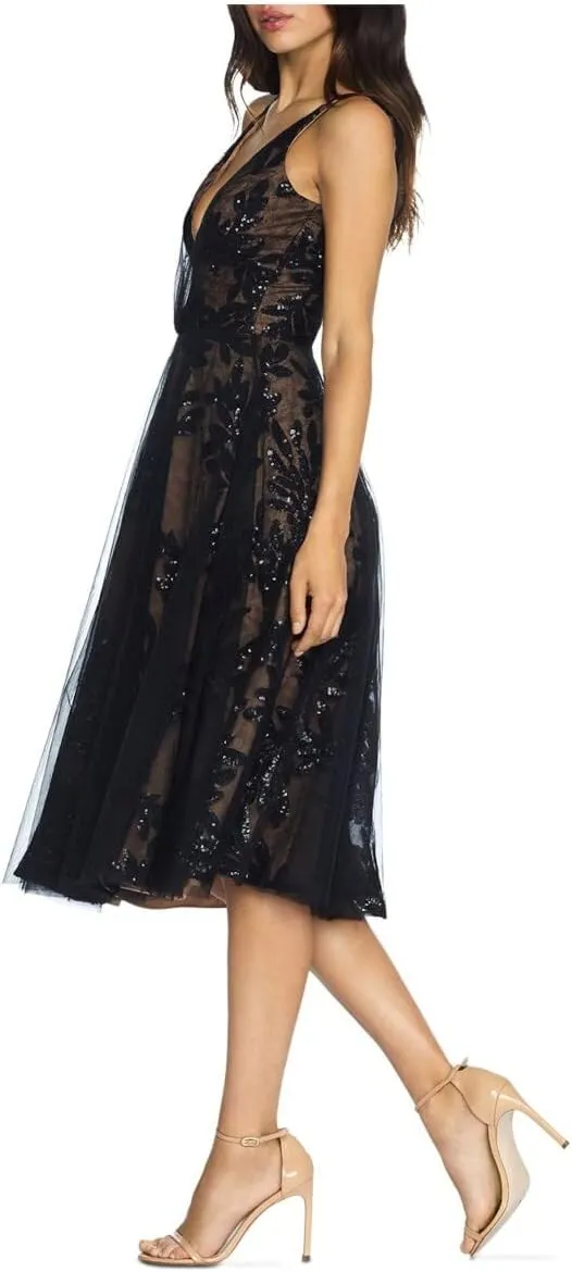 Courtney Luxurious Layered Lace Midi Dress