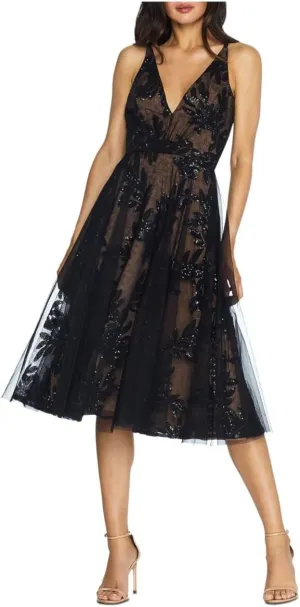 Courtney Luxurious Layered Lace Midi Dress