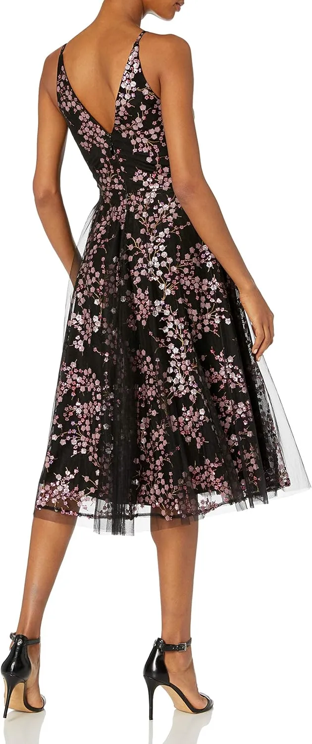 Courtney Sparkling Floral Tulle Dress