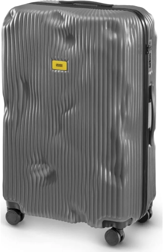 CRASH BAGGAGE | Stripe | Trolley Suitcase | Large | Smoke Grey