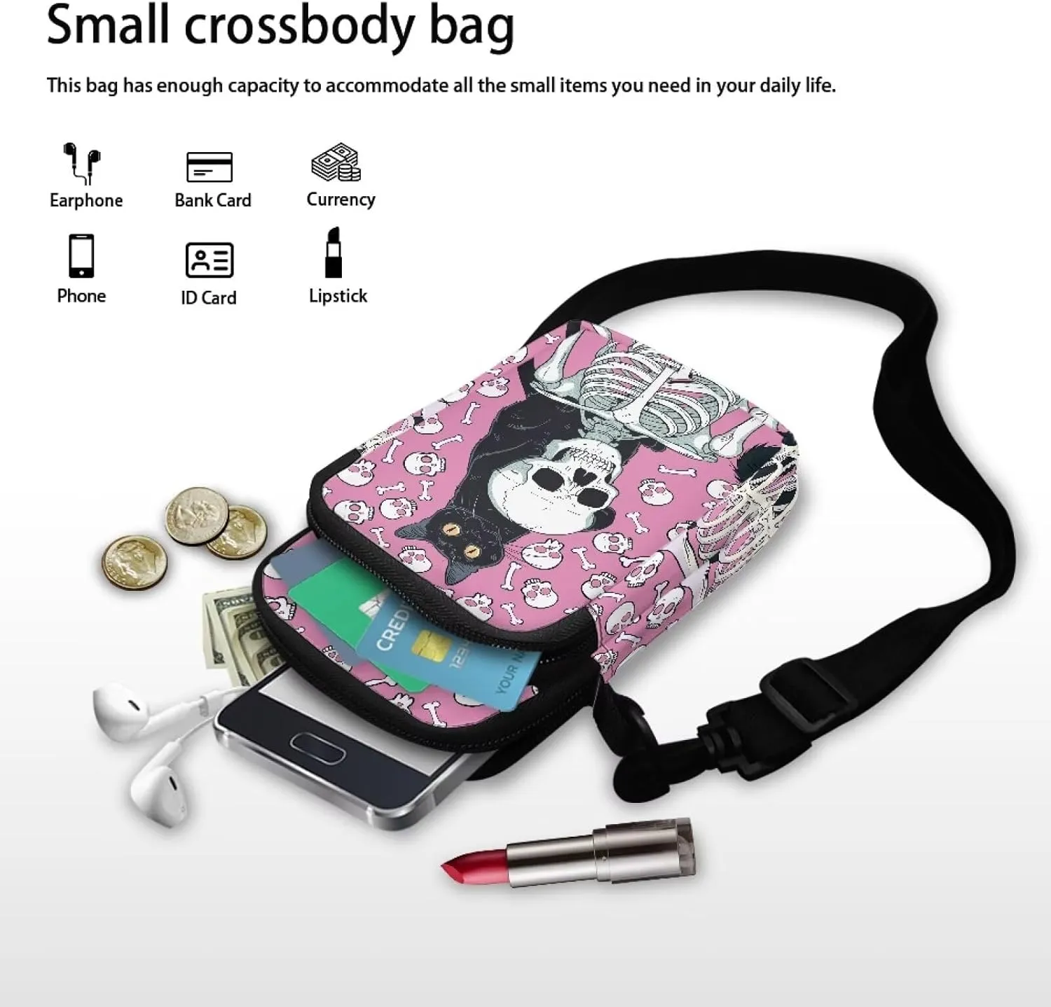 Crossbody Backpack for Women Sling Bag with Adjustable Strap Women Cross Body Chest Bag Mini Purse