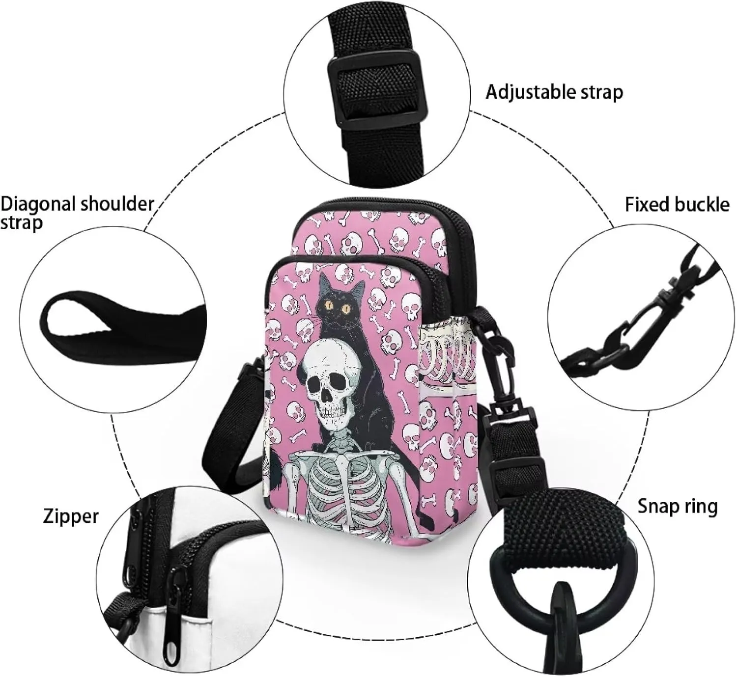 Crossbody Backpack for Women Sling Bag with Adjustable Strap Women Cross Body Chest Bag Mini Purse