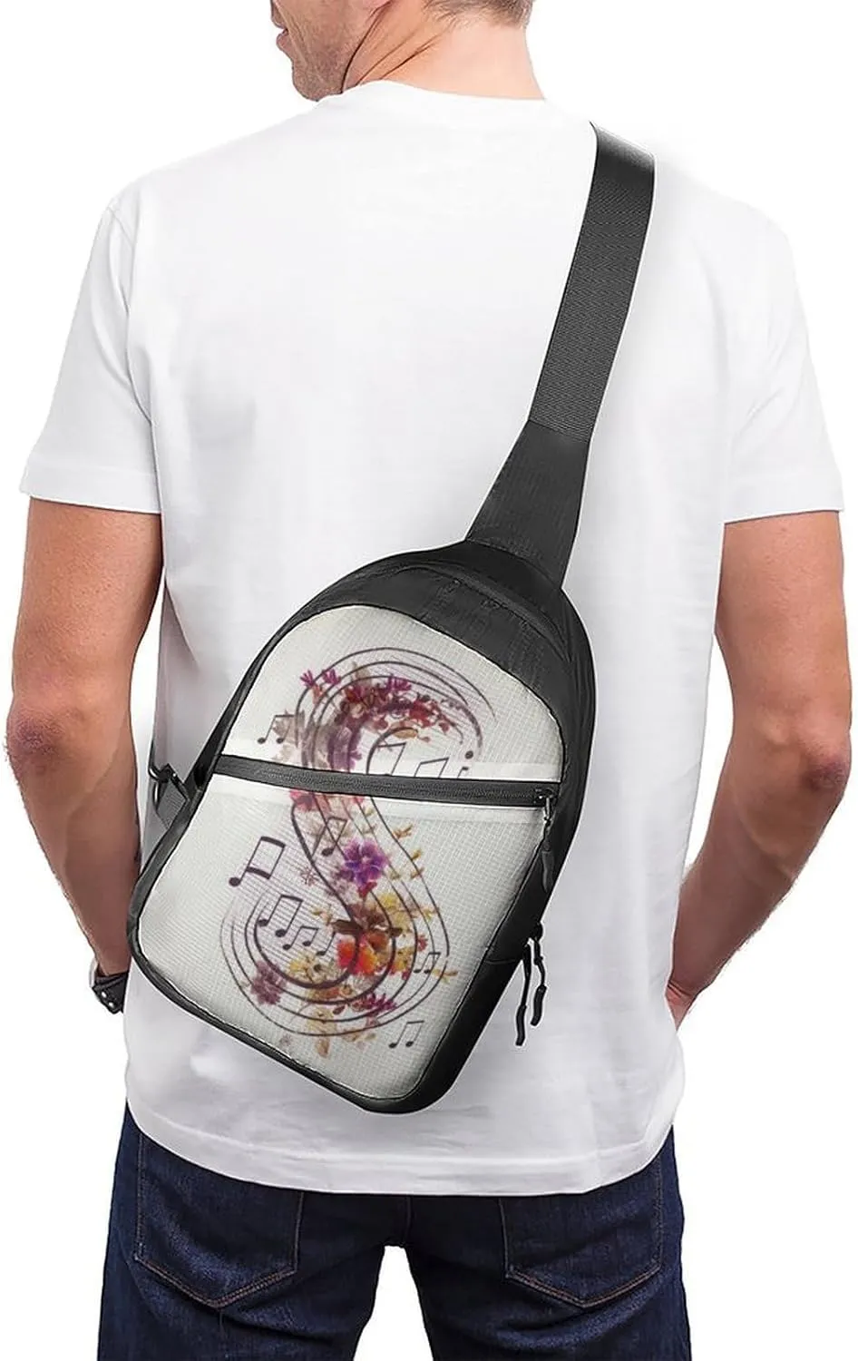 Crossbody Bag for Women Men Chest Bag Pug Sling Bag Crossbody Shoulder Bag Sling Backpack