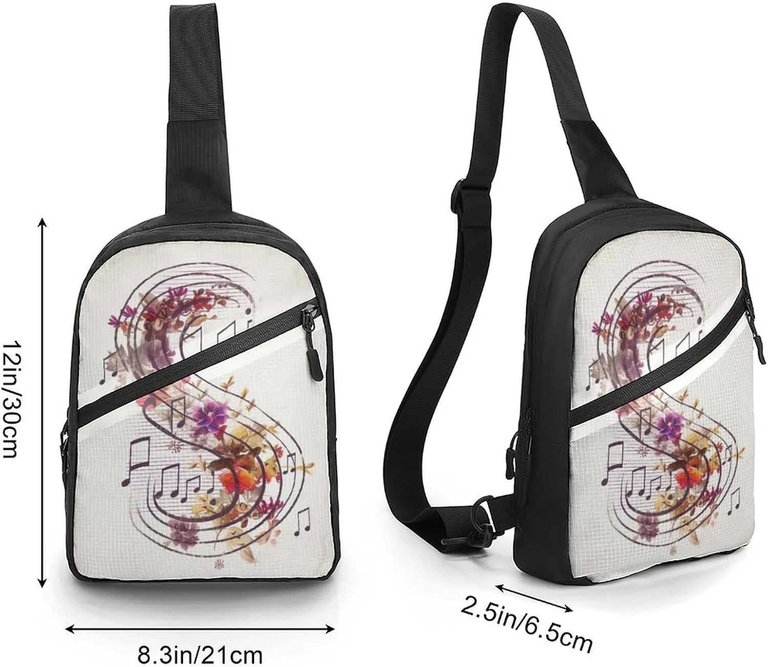 Crossbody Bag for Women Men Chest Bag Pug Sling Bag Crossbody Shoulder Bag Sling Backpack