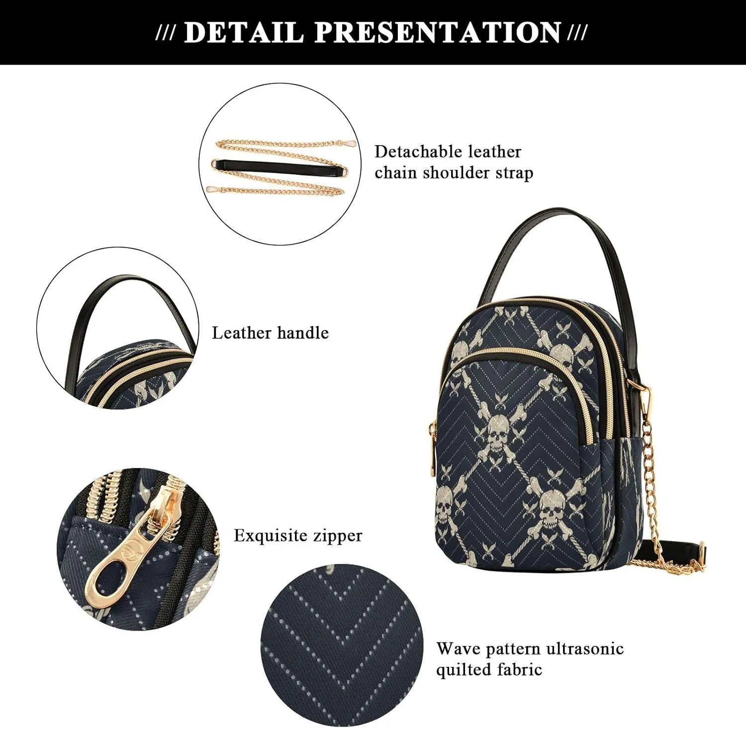 Crossbody Bags Crossbody Purse Chest Bag Sun Moon Stars Witch for Women Trendy