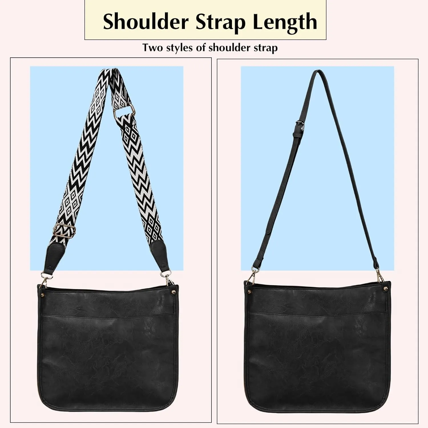 Crossbody Bags for Women Handbags Shoulder Bag with Adjustable Strap Women's Crossbody Purses Vegen Leather Hobo Bags