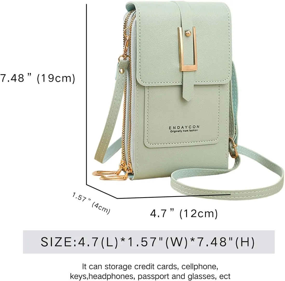 Crossbody Bags for Women, Small Touchscreen Purse, Trendy Shoulder Wallet with Card Slots