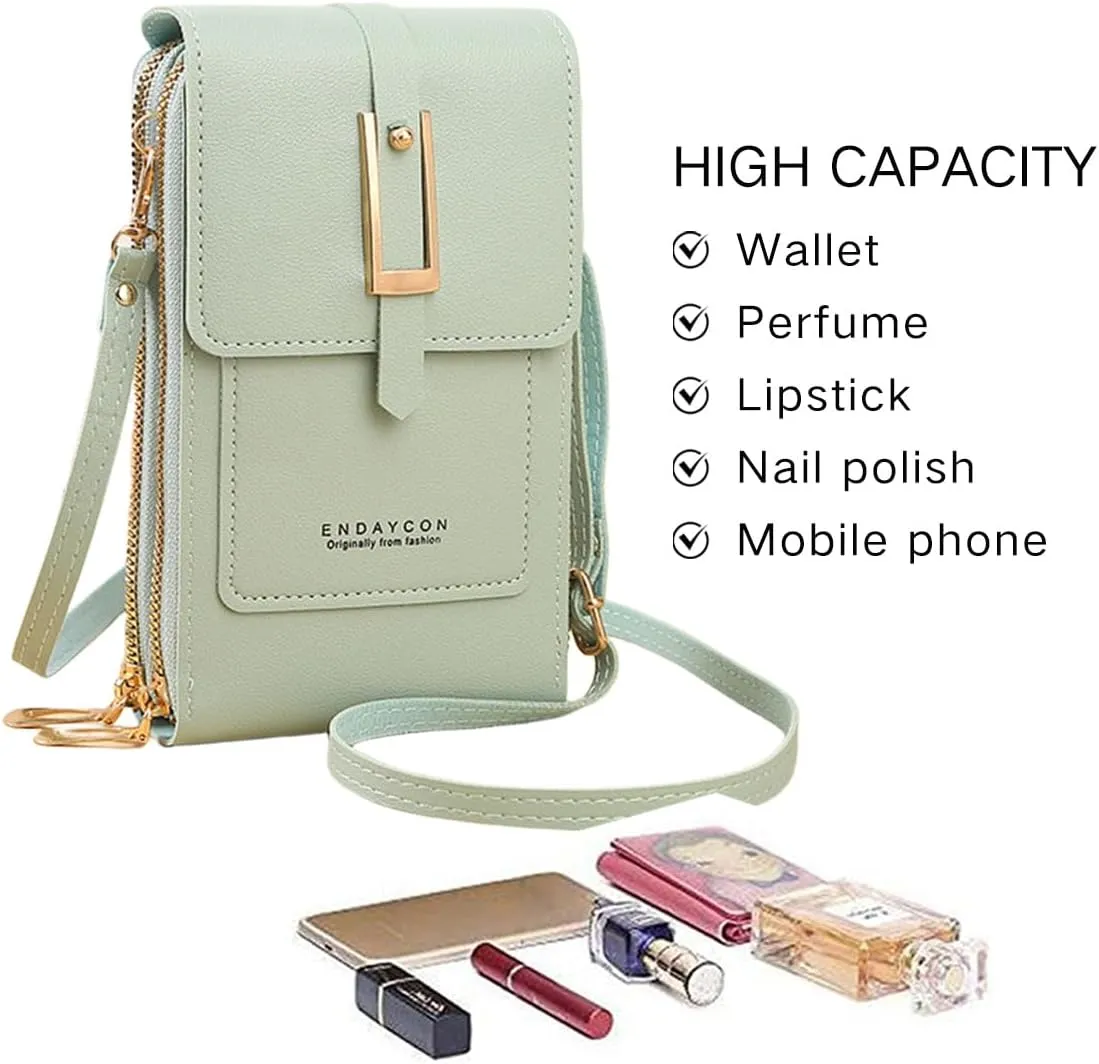 Crossbody Bags for Women, Small Touchscreen Purse, Trendy Shoulder Wallet with Card Slots