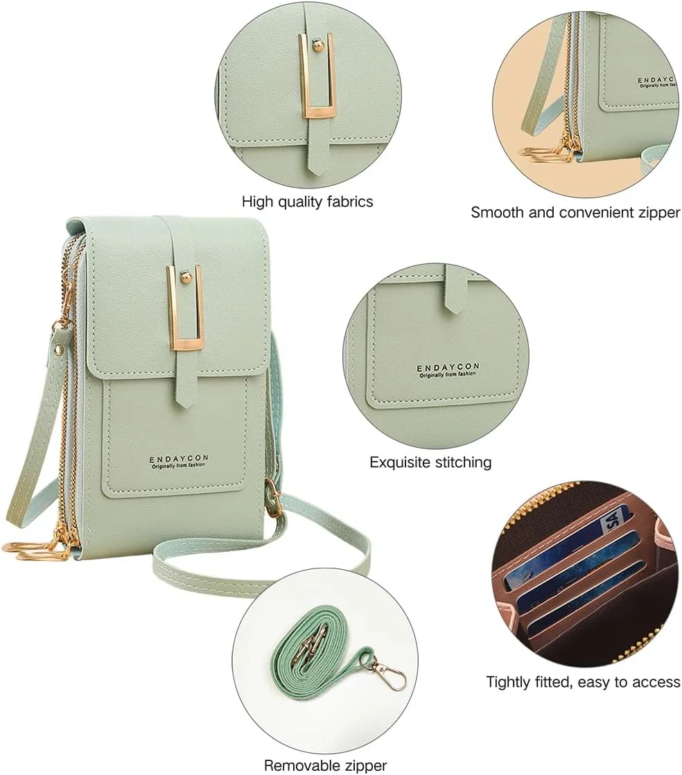 Crossbody Bags for Women, Small Touchscreen Purse, Trendy Shoulder Wallet with Card Slots