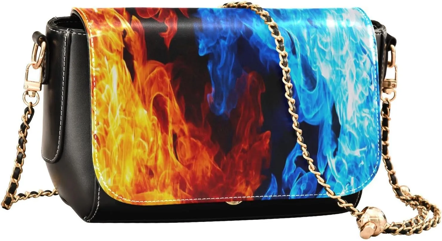 Crossbody Bags for Women Trendy Women's Black Shoulder Bag Small PU Leather Flap Cross Body Bag Handbags