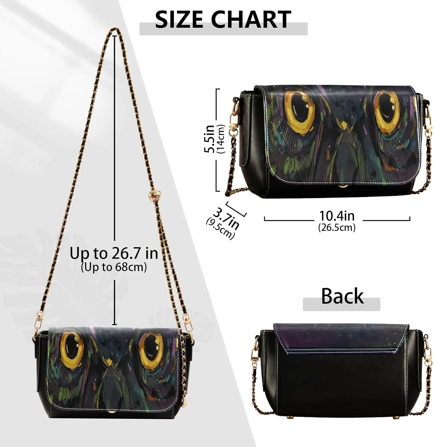 Crossbody Bags for Women Trendy Women's Black Shoulder Bag Small PU Leather Flap Cross Body Bag Handbags