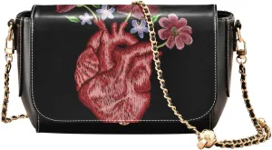 Crossbody Bags for Women Trendy Women's Black Shoulder Bag Small PU Leather Flap Cross Body Bag Handbags