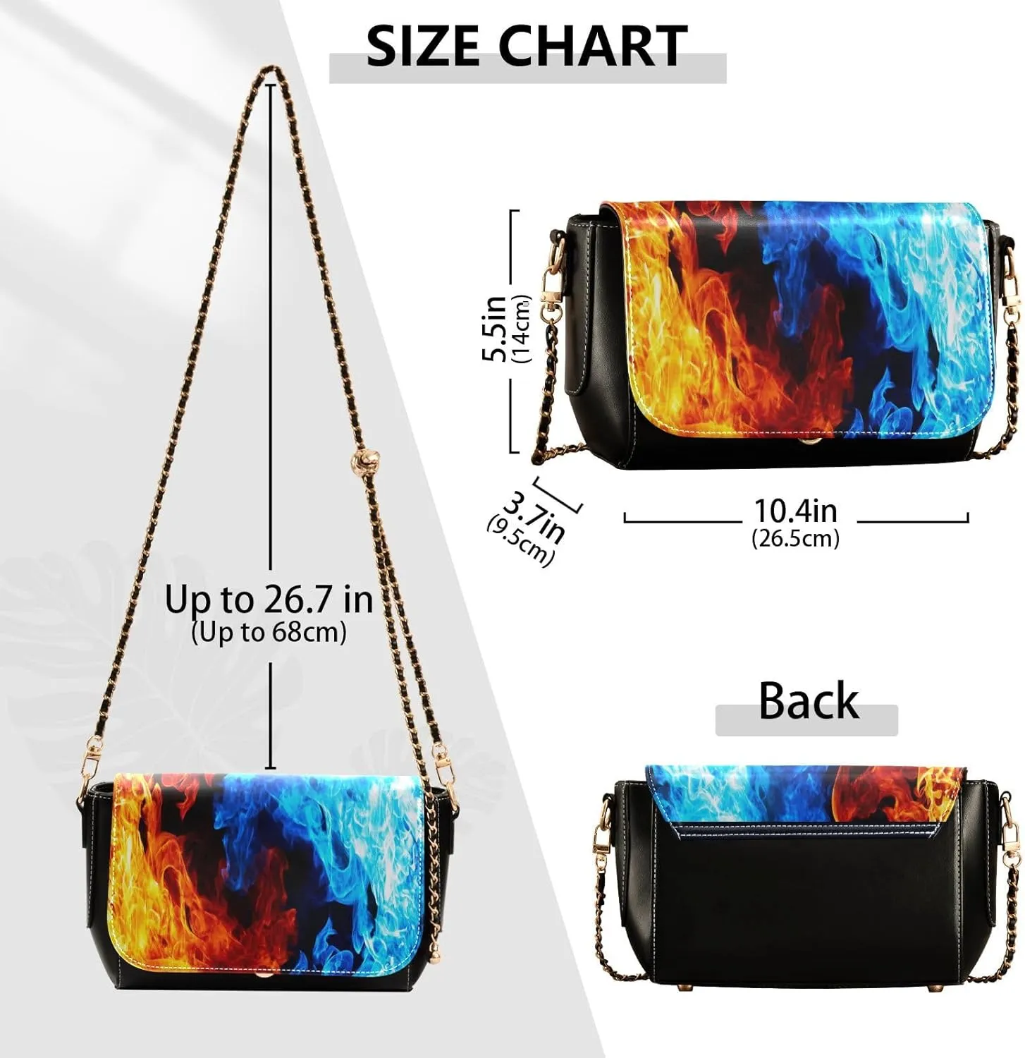Crossbody Bags for Women Trendy Women's Black Shoulder Bag Small PU Leather Flap Cross Body Bag Handbags