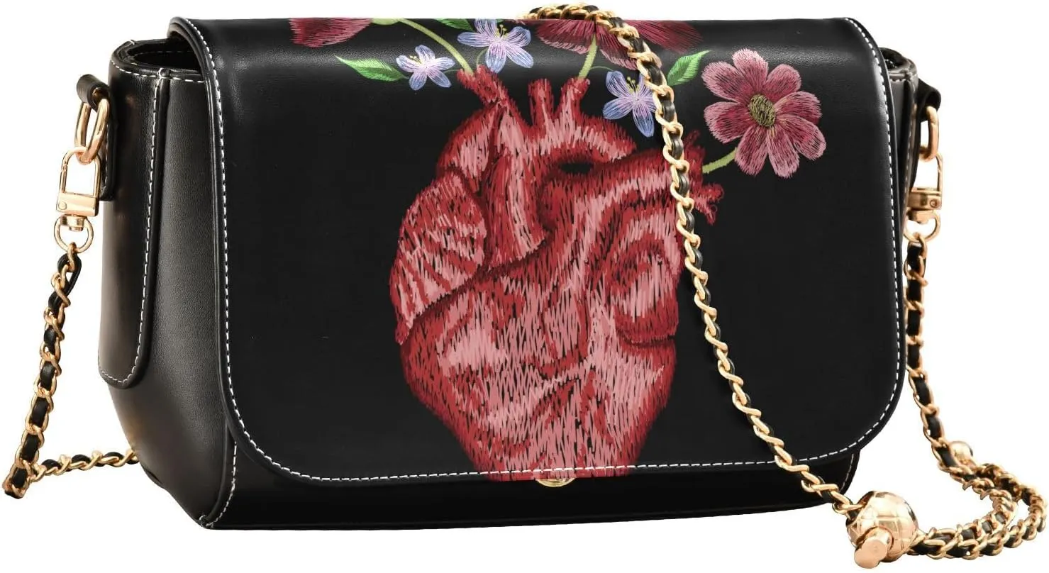 Crossbody Bags for Women Trendy Women's Black Shoulder Bag Small PU Leather Flap Cross Body Bag Handbags