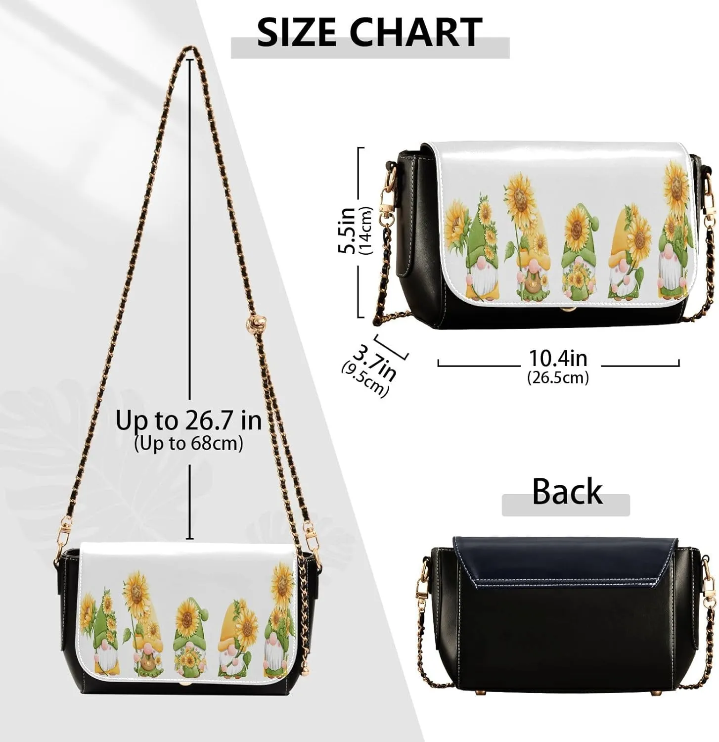 Crossbody Bags for Women Trendy Women's Black Shoulder Bag Small PU Leather Flap Cross Body Bag Handbags
