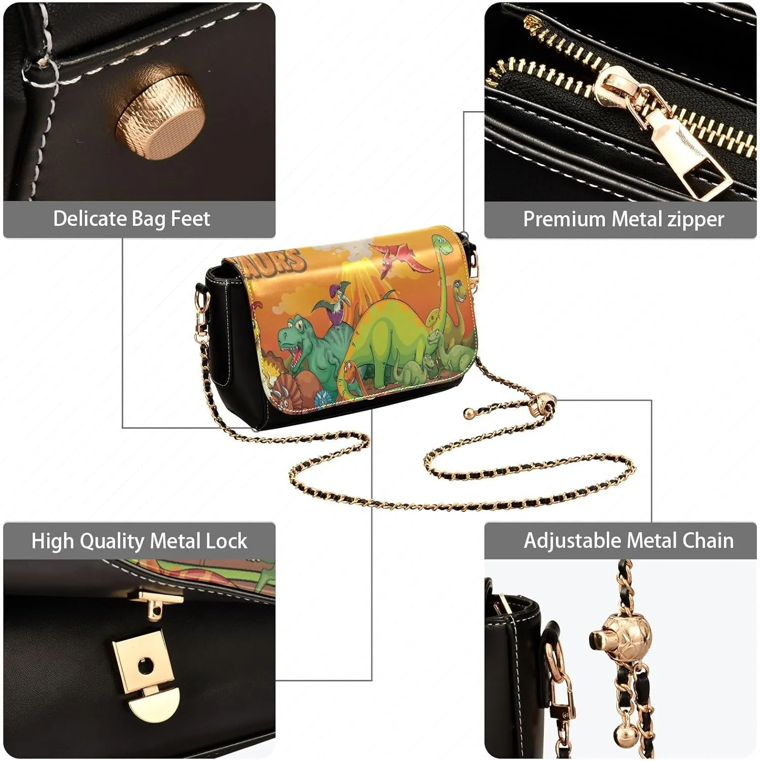 Crossbody Bags for Women Trendy Women's Black Shoulder Bag Small PU Leather Flap Cross Body Bag Handbags