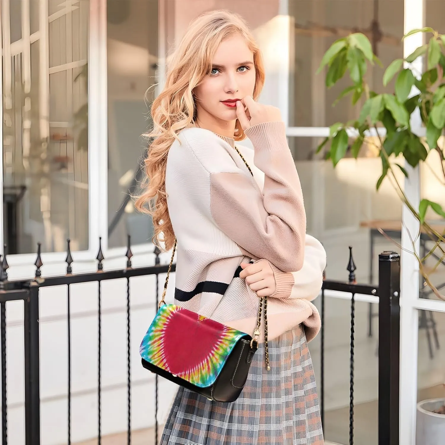 Crossbody Bags for Women Trendy Women's Black Shoulder Bag Small PU Leather Flap Cross Body Bag Handbags