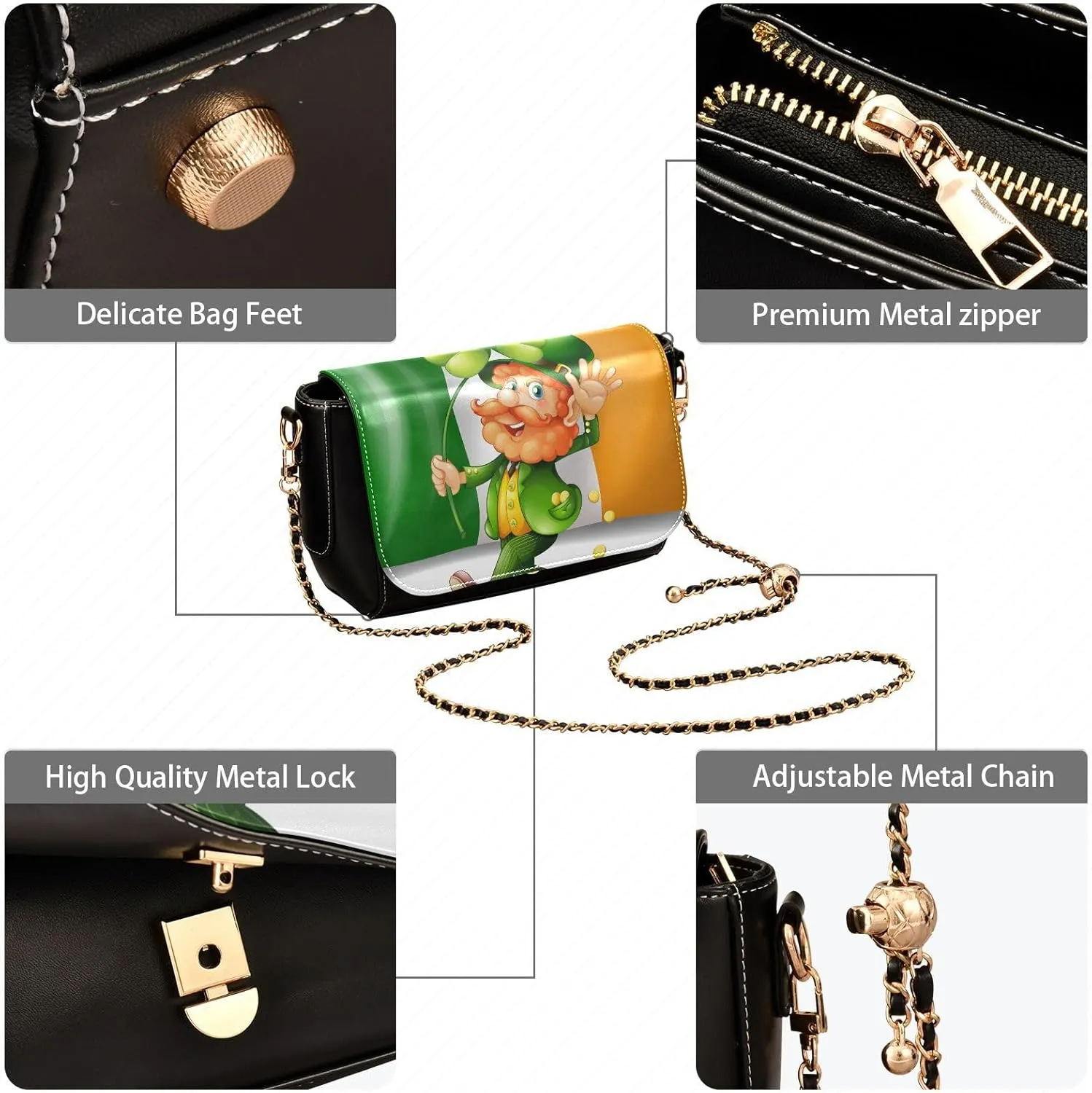 Crossbody Bags for Women Trendy Women's Black Shoulder Bag Small PU Leather Flap Cross Body Bag Handbags