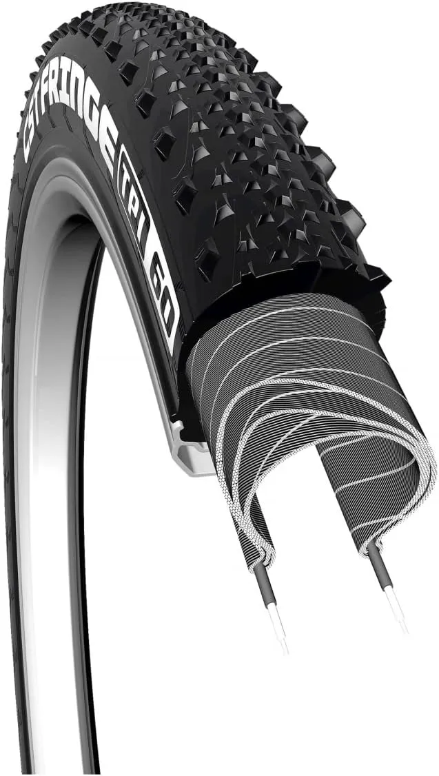 CST Fringe Bicycle Tire - 20'x2.80, Wire, Clincher, Single, 60TPI - Black - TB00090600