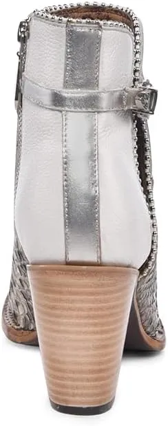 Cuadra Women's Bootie in Genuine Exotic Python Leather White 3F0JPH