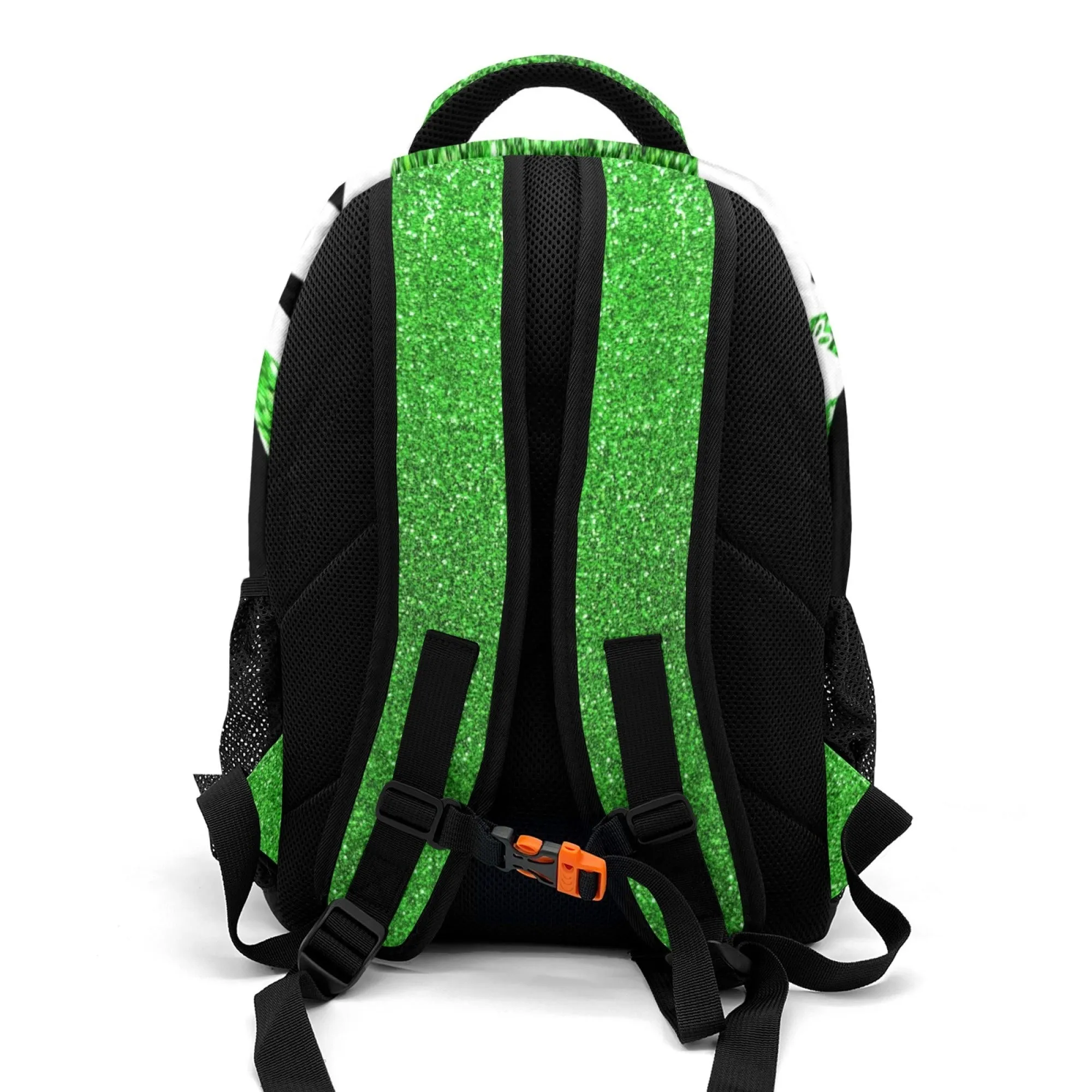 Custom Cheer Cheerleader Green Blue Gold Orange Black Purple Fashion Student's Name Backpack
