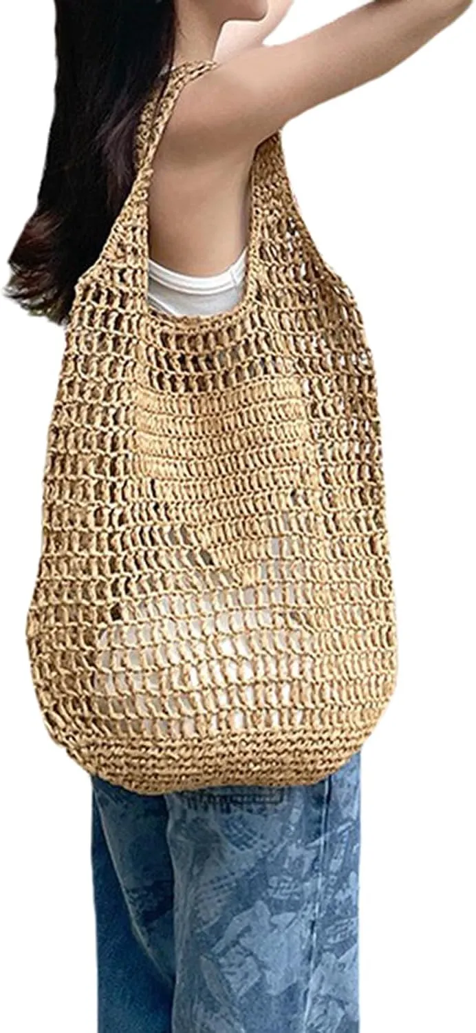 Custom Embroidery Straw Beach Bag with Your Text/Name,Personalized Women Woven Tote Bag,Handbag for Travel,Vacation