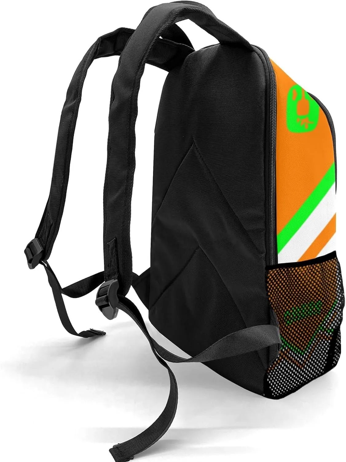 Customized Cheerleader Coach Orange Backpack Personalized Name Schoolbag Multipurpose Daypack Sport Casual Travel Bags for Teen Adult