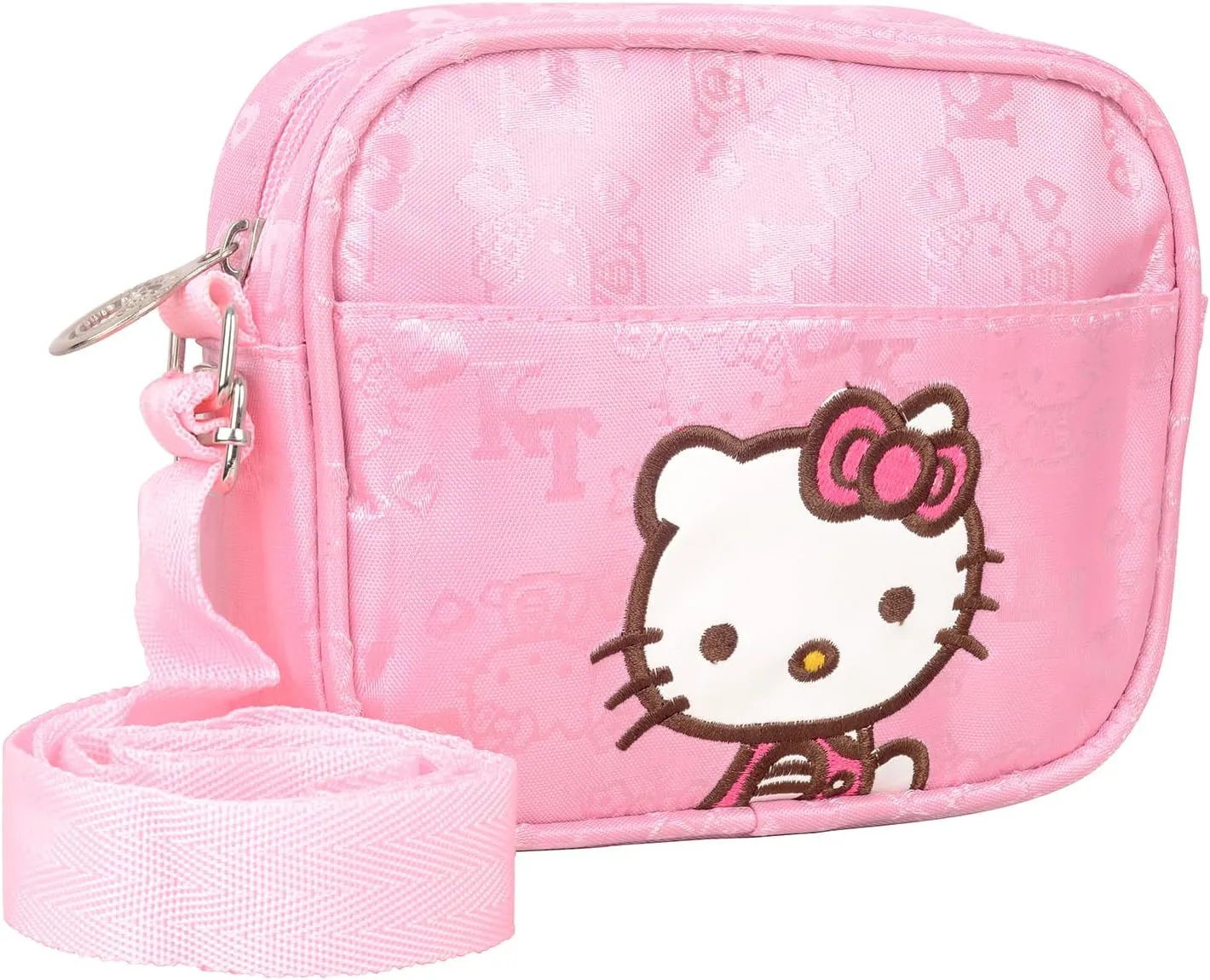 Cute Pink Kitten Oxford Cloth Crossbody Bag for Girls, Birthday Gift Christmas Gift Graduation Gift for Daughter