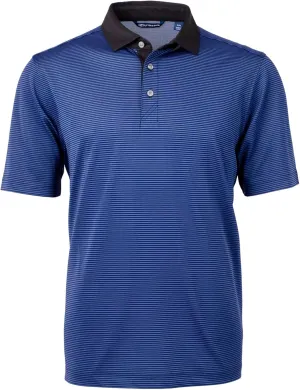 Cutter & Buck Virtue Eco Pique Micro Stripe Recycled Mens Big & Tall Polo