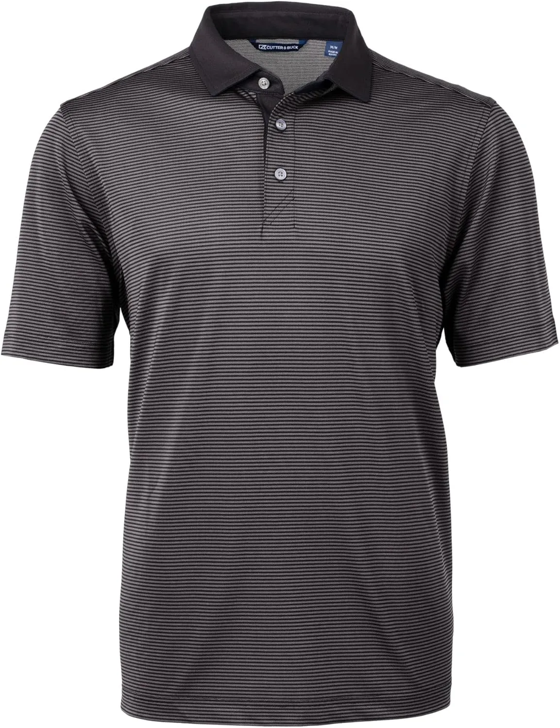 Cutter & Buck Virtue Eco Pique Micro Stripe Recycled Mens Polo