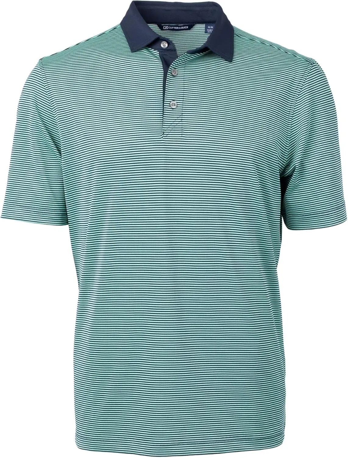 Cutter & Buck Virtue Eco Pique Micro Stripe Recycled Mens Polo
