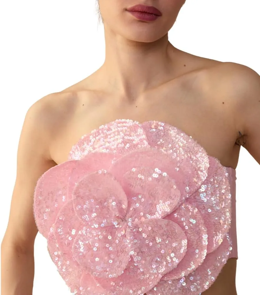 Cynthia Rowley Sequin Flower Bandeau