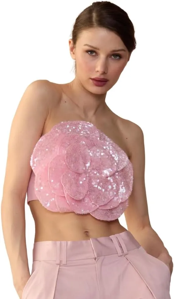 Cynthia Rowley Sequin Flower Bandeau